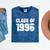 Class Of 1996 High School College Graduation Reunion Mineral Wash Tshirts Mineral Navy