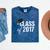Class Of 2017 Senior Graduation Mineral Wash Tshirts Mineral Navy
