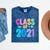Class Of 2021 Graduation Grow With Me Mineral Wash Tshirts Mineral Navy