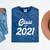 Class Of 2021 Graduation School Spirit Her Senior Class Mineral Wash Tshirts Mineral Navy