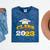 Class Of 2023 School Graduation Vintage Retro Class Of 2023 Mineral Wash Tshirts Mineral Navy