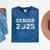 Class Of 2025 Golf Senior Golfing Graduation Graduate Men Mineral Wash Tshirts Mineral Navy