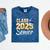 Class Of 2025 Senior Graduate 2025 Graduation Class Mineral Wash Tshirts Mineral Navy