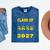Class Of 2026 2027 Senior Graduation Students Mineral Wash Tshirts Mineral Navy