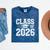 Class Of 2026 Graduation Senior School Pride Mineral Wash Tshirts Mineral Navy