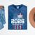 Class Of 2026 Senior Graduation American Flag Senior 2026 Mineral Wash Tshirts Mineral Navy