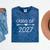 Class Of 2027 T Shirt Graduation Mineral Wash Tshirts Mineral Navy
