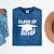 Class Of 2028 T-Shirt School Graduation Pride Tee Mineral Wash Tshirts Mineral Navy