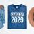 Class Of 2029 Shirt Senior 2029 Graduation Mineral Wash Tshirts Mineral Navy