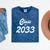 Class Of 2033 Shirt Graduation Him Her Senior Class Mineral Wash Tshirts Mineral Navy