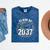 Class Of 2037 Graduation Mineral Wash Tshirts Mineral Navy