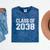 Class Of 2038 First Day Of Pre-k Graduation 2038 Preschool Mineral Wash Tshirts Mineral Navy