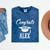 Congrats 2018 Alex College High School Graduation Mineral Wash Tshirts Mineral Navy