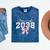 Coquette Bow Preppy Class Of 2038 Girly Girl 2038 Graduation Mineral Wash Tshirts Mineral Navy