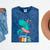 Cute Magical Ballerina Dino Unicorn Pre-K Graduation Mineral Wash Tshirts Mineral Navy