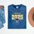 Disney Lilo & Stitch Graduation 2025 Stitch Collegiate Mineral Wash Tshirts Mineral Navy