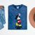 Disney Mickey Mouse Peace Out Totally Retro Graduation Mineral Wash Tshirts Mineral Navy