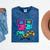 Eighties Console Controller Gaming Player Gadget Nostalgia Mineral Wash Tshirts Mineral Navy