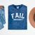 Fail University School College Joke Humor Graduation Mineral Wash Tshirts Mineral Navy