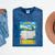 Frutiger Aero Aesthetic Rainbow Glitch Art Mineral Wash Tshirts Mineral Navy