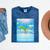 Frutiger Aero Aesthetics Mineral Wash Tshirts Mineral Navy