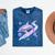 Frutiger Aero Y2K Chrome Dolphin Mineral Wash Tshirts Mineral Navy