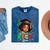 Future HBCU Grad Girl Kids Graduation HBCU College Mineral Wash Tshirts Mineral Navy