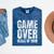 Game Over Class Of 2019 Graduation Senior T-Shirt Mineral Wash Tshirts Mineral Navy