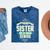 Graduation 2019 TShirt Proud Sister Of A Senior Mineral Wash Tshirts Mineral Navy