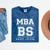 Graduation Shirt For Him Her MBA Next Level BS Mineral Wash Tshirts Mineral Navy