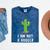 I'm Not A Hugger Cactus Not a Hugger Introvert Cute Mineral Wash Tshirts Mineral Navy