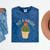 Kawaii Grumpy Cactus Not a Hugger Plant Introvert Mineral Wash Tshirts Mineral Navy