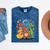Kidcore Aesthetic Retro Vibes Colorful Cartoon Nostalgia Mineral Wash Tshirts Mineral Navy