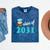 Kids Class Of 2031 Graduation Year T-Shirt Back To School Mineral Wash Tshirts Mineral Navy
