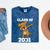 Kids Class Of 2031 Shirt Graduation Dabbing Dog Shirt Mineral Wash Tshirts Mineral Navy