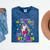 Kindergarten Graduation 2025 Graduate Girls Unicorn 1st Grad Mineral Wash Tshirts Mineral Navy