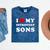 I Love My Introvert Sons I Heart My Introvert Sons Mineral Wash Tshirts Mineral Navy