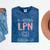LPN Licensed Practical Nurse Graduation Nursing Nurses Week Mineral Wash Tshirts Mineral Navy