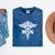 MSN Letters On Caduceus Medical Emblem MSN Nurse Graduation Mineral Wash Tshirts Mineral Navy