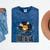Music Old School Nostalgia Record Mineral Wash Tshirts Mineral Navy