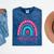 Pathologists' Assistant Graduation 2023 Boho Rainbow Mineral Wash Tshirts Mineral Navy