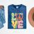 Peace Sign Love Groovy Vibes Costume Nostalgia 1980s Fashion Mineral Wash Tshirts Mineral Navy