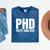 PHD Pretty Huge Debt Doctoral Degree PHD Graduation Mineral Wash Tshirts Mineral Navy
