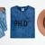 PhD Shirt Phinally Finally Done Graduation Her Mineral Wash Tshirts Mineral Navy