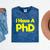 Pretty Huge Dick Joke Graduation PhD Humor Mineral Wash Tshirts Mineral Navy