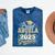 Proud Abuela Of a Class Of 2025 Graduate Senior Graduation Mineral Wash Tshirts Mineral Navy