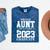 Proud Aunt Graduation Senior 23 Grad Class Of 2023 Mineral Wash Tshirts Mineral Navy