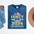 Proud Family Of Two 2024 Graduate Class 2024 Graduation Mineral Wash Tshirts Mineral Navy