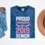 Proud Grandma Of A Class 2019 Senior T Shirt Graduation Mineral Wash Tshirts Mineral Navy