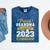 Proud Grandma Of a Class Of 2023 Graduate Senior Graduation Mineral Wash Tshirts Mineral Navy